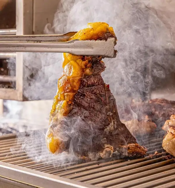 Aged beef ribeye with grilled sweet potato