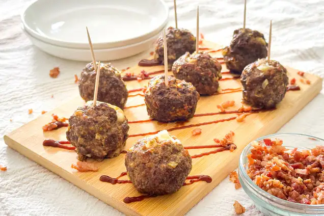 Air-Fryer Bacon & Cheese Meatballs Recipe