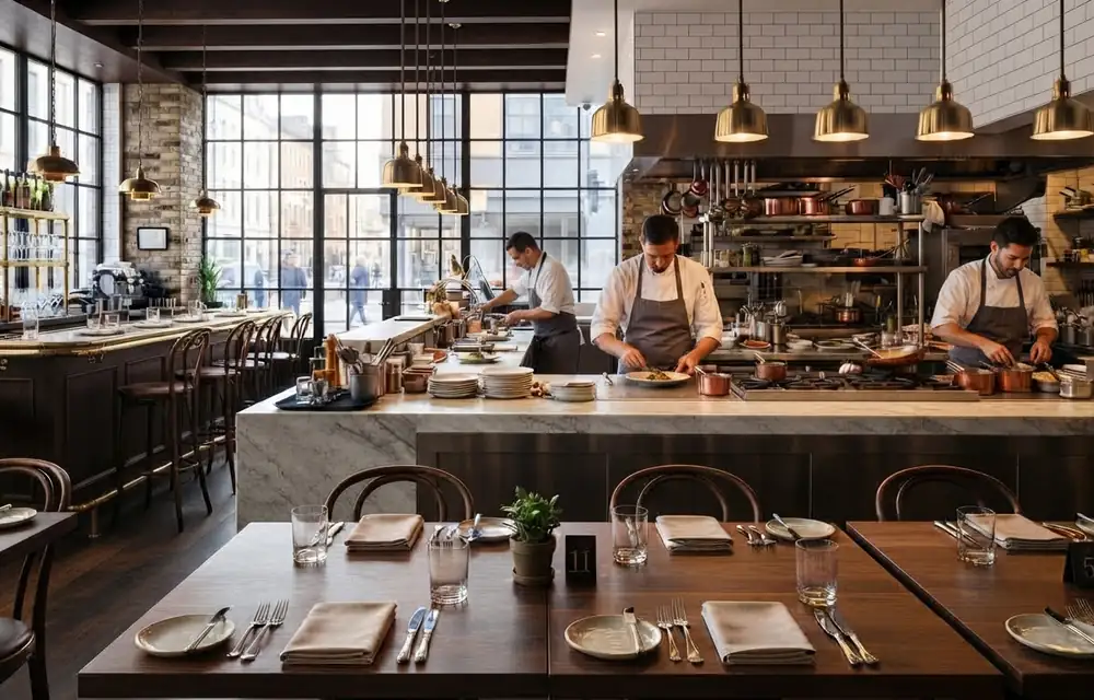 A restaurant that works well isn't always the most beautiful.