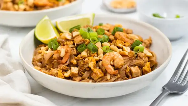 Receta de Pad Thai de camarones