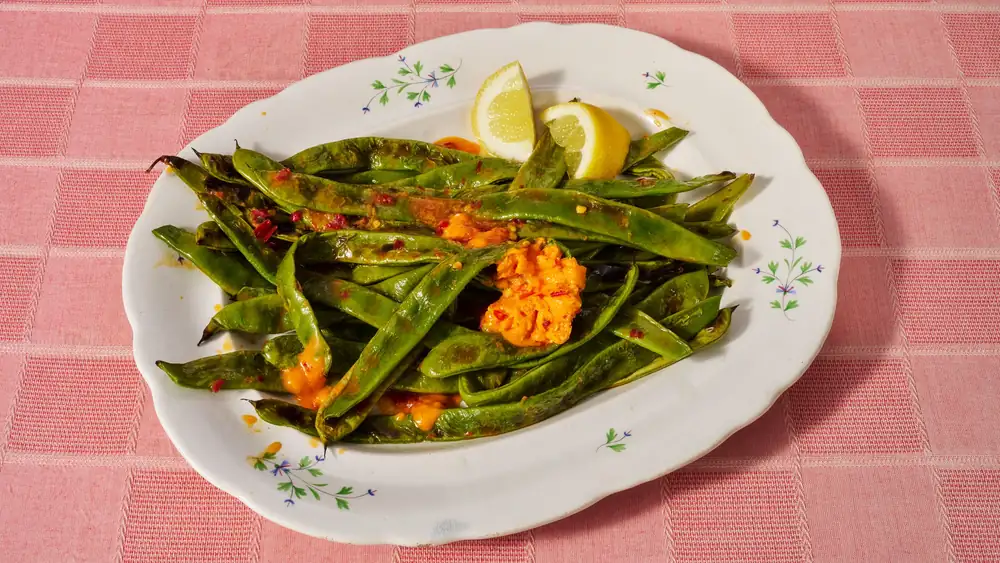Blistered Romano Beans With Chile Butter