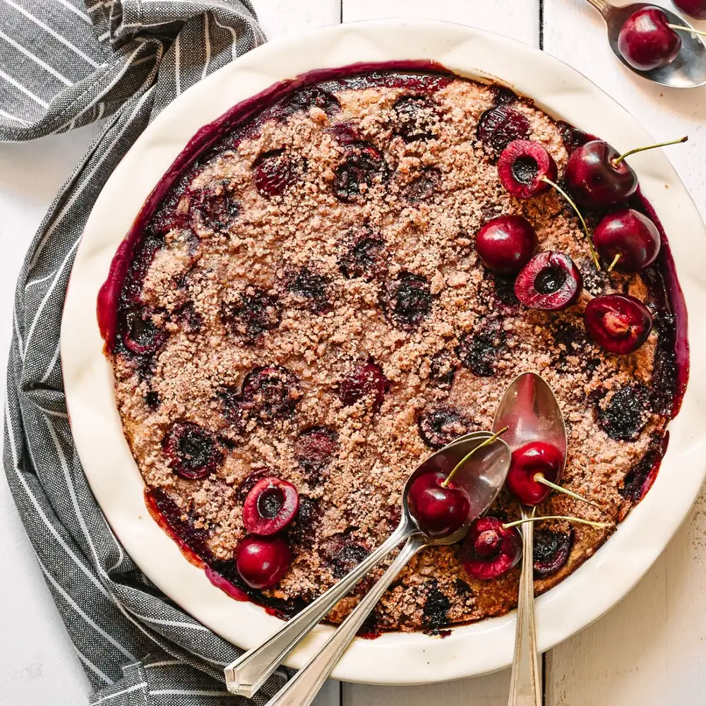 Cherry Bread Pudding from Brittany