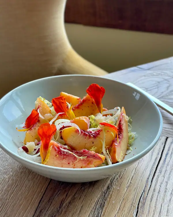Peach and Fennel Salad Recipe with Sweet Tea Granita