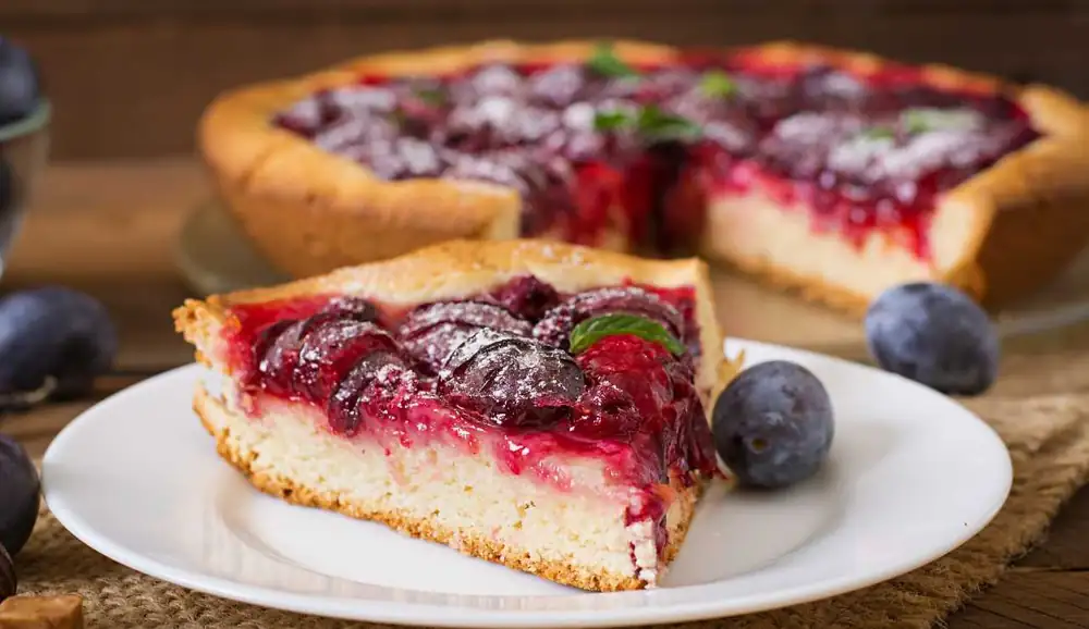 Soft plum tart