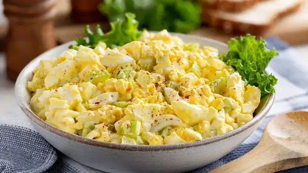 Liven up a bland egg salad with a floral ingredient