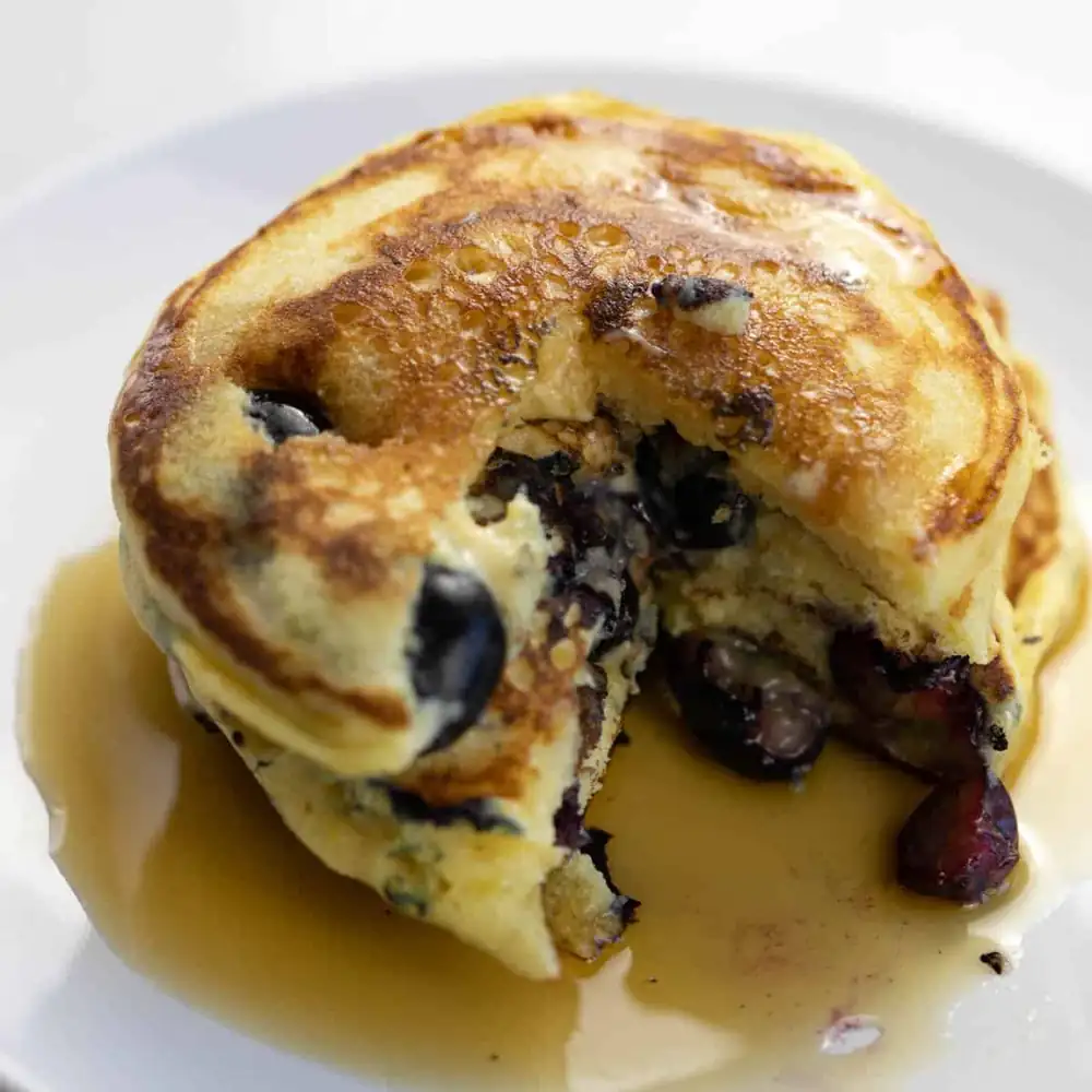 Fluffy Lemon Blueberry Pancakes