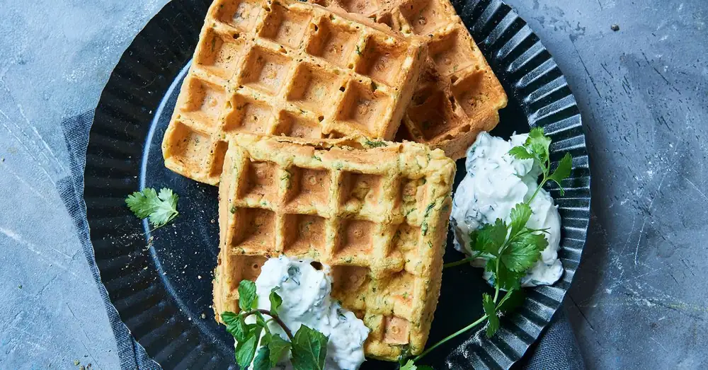 Falafel waffles