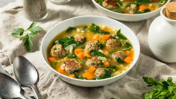 The name of the Italian wedding soup alludes to the union of its ingredients
