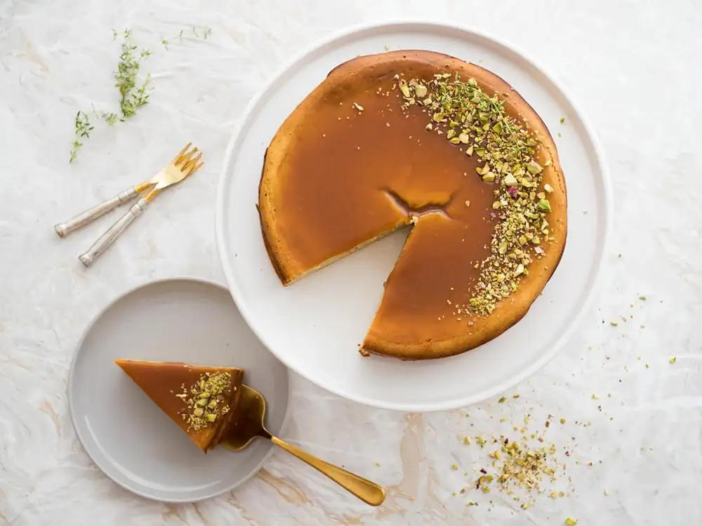 Pistachio cheesecake