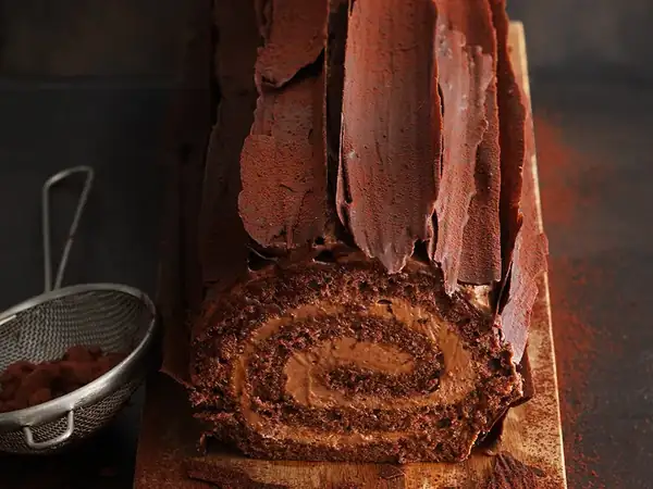 pastel de chocolate y naranja