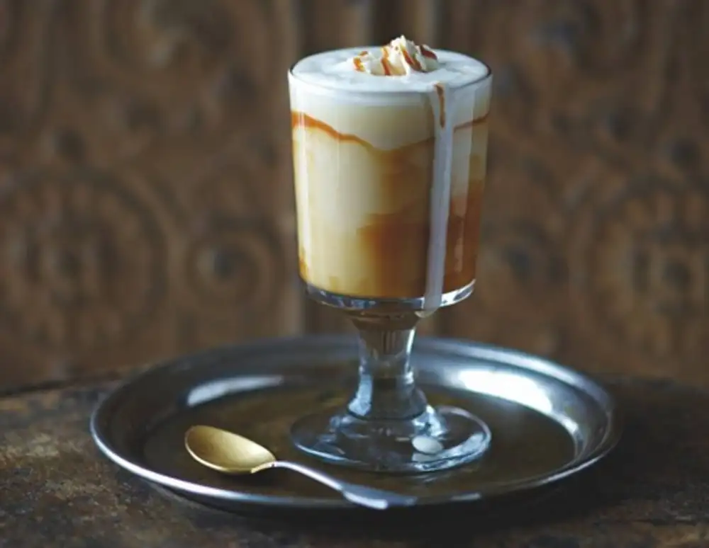 Receta de chocolate blanco con caramelo salado