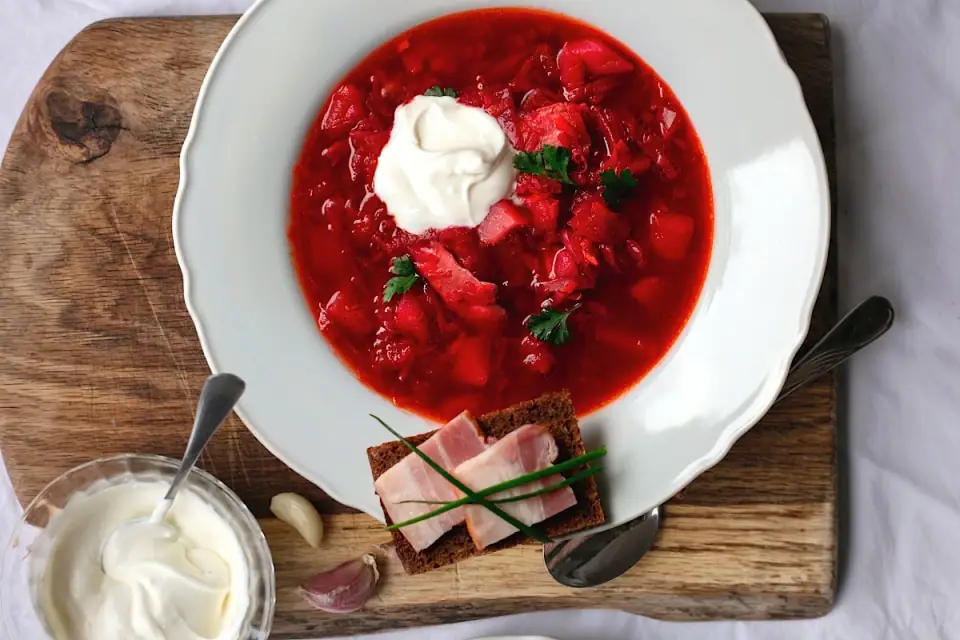 Traditional Ukrainian Borscht with Chicken