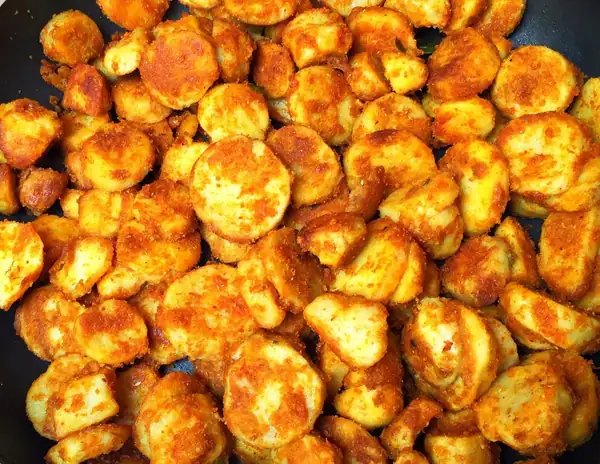 Receta de asado Seppakizhangu (fritura Arbi al estilo del sur de la India)