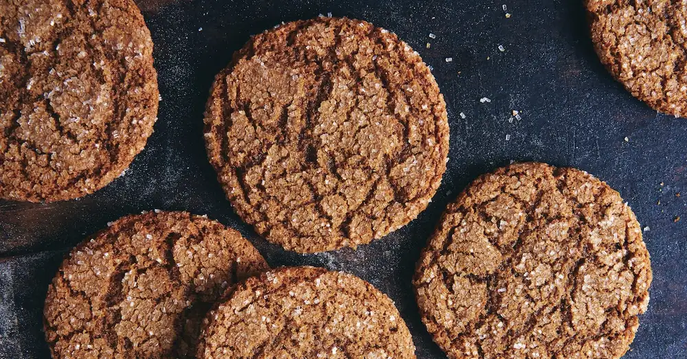 Spiced Rye Ginger Cookies