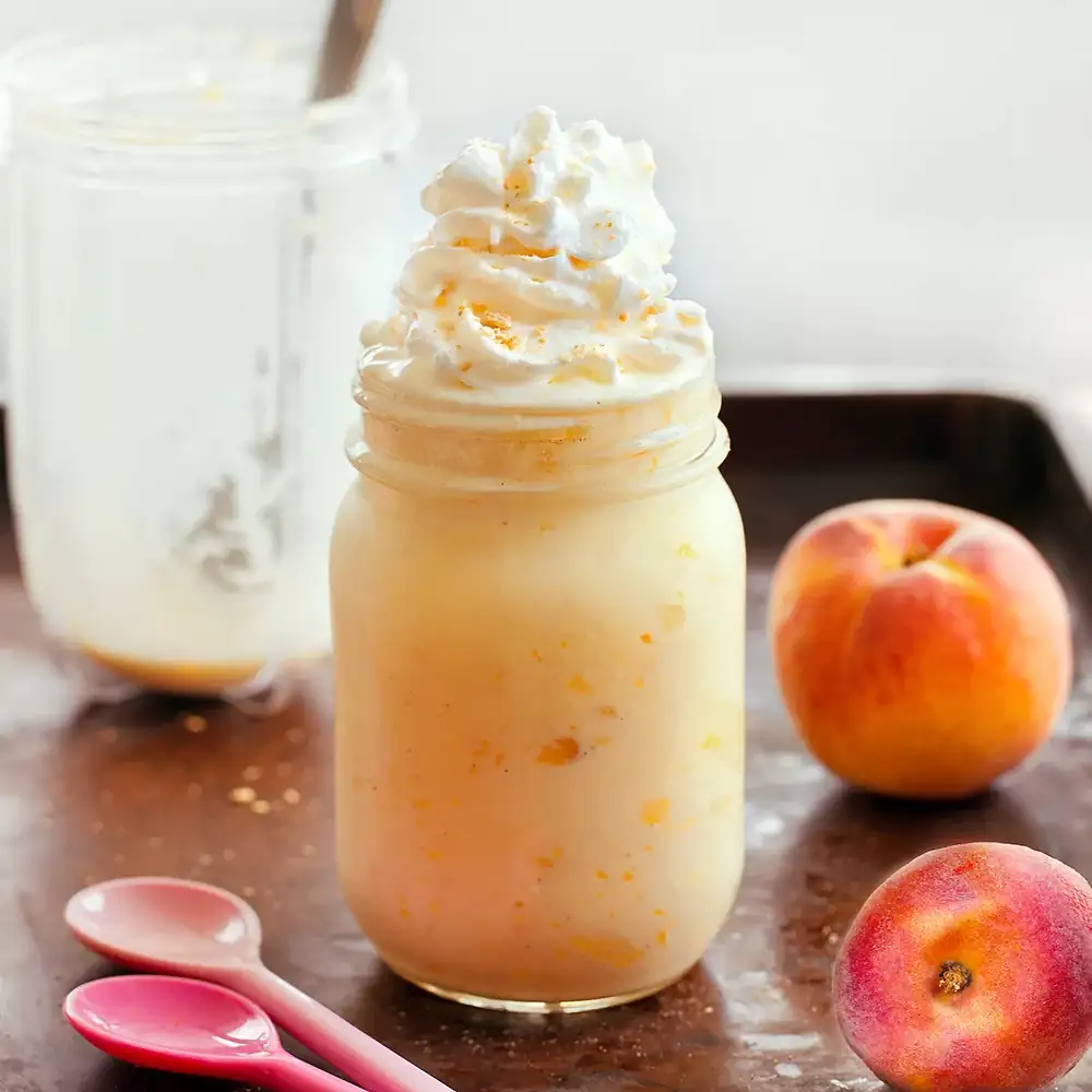 Batido de melocotón saludable