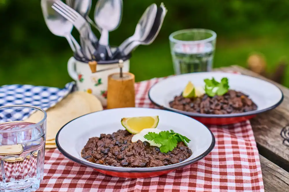 Full chili beans in a pot