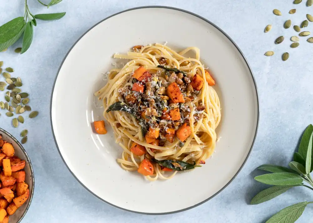 Pasta con calabaza y mucho sabor