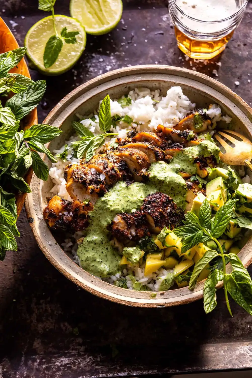 Peruvian Chicken with Creamy Green Sauce