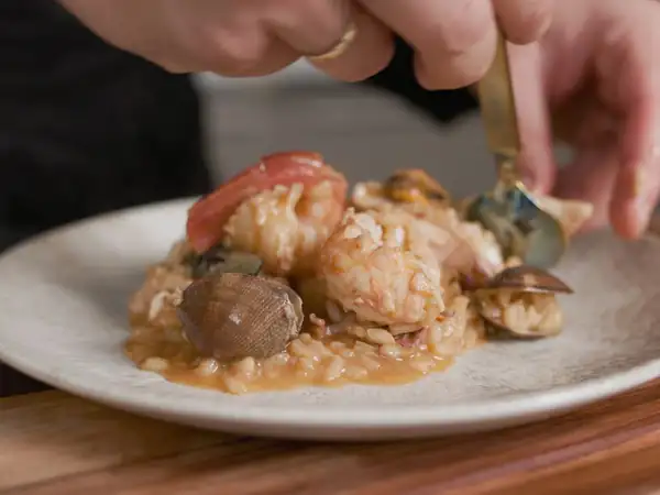 Risotto with seafood