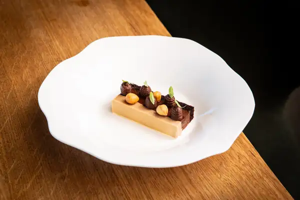 Malt Mousse with Blackout Coffee Sponge and Lemon Recipe