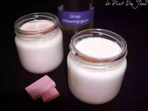 Recipe for original and delicious chewing gum yogurt