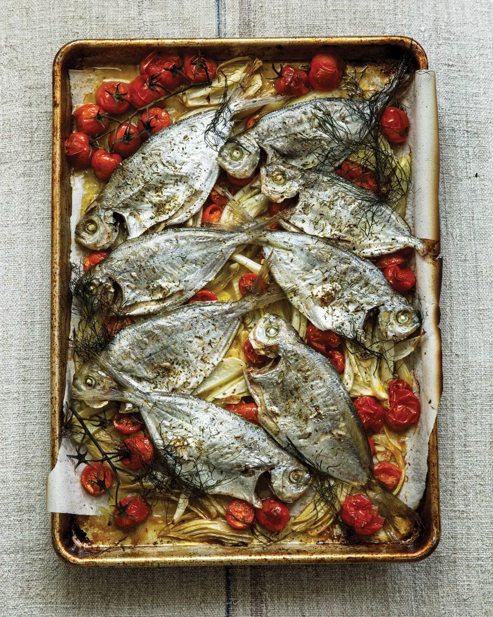 Oven-Roasted Whole Fish with Fennel and Tomato