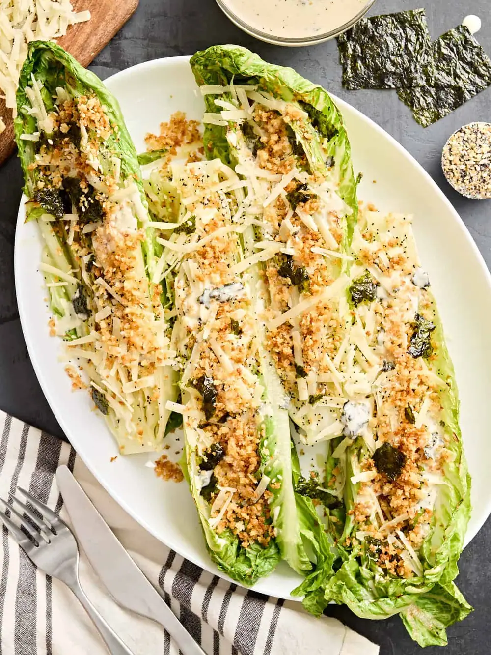 Grilled Romaine Caesar Salad