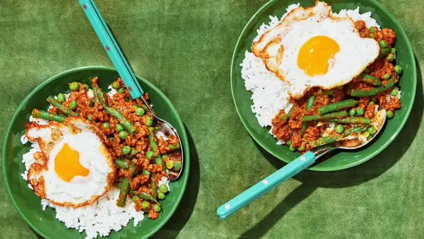 Miso Curry Beef and Green Beans