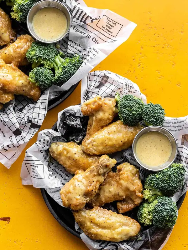 Honey Mustard Chicken Wings - Oven-Baked & Crispy