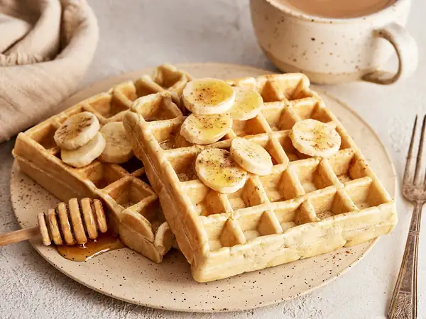 Apple and banana waffles – the best recipe without sugar