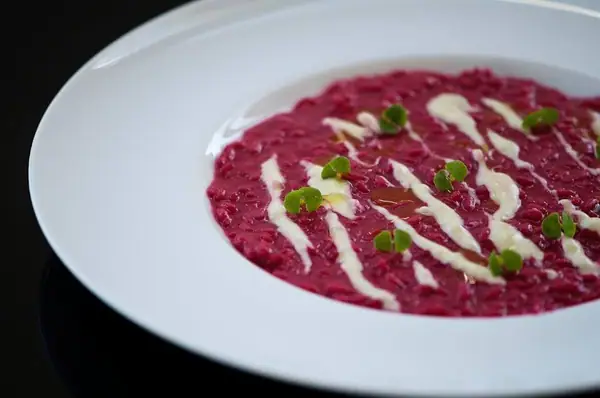 Beetroot Risotto with Gorgonzola