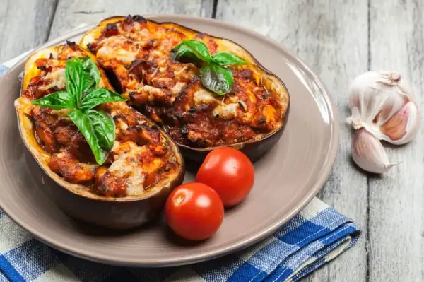 Chicken Stuffed Eggplant