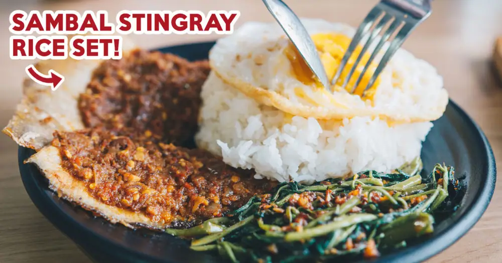 Jiao Cai Hotplate BBQ Review: Sambal Stingray And Sotong Rice Bowls At Yishun