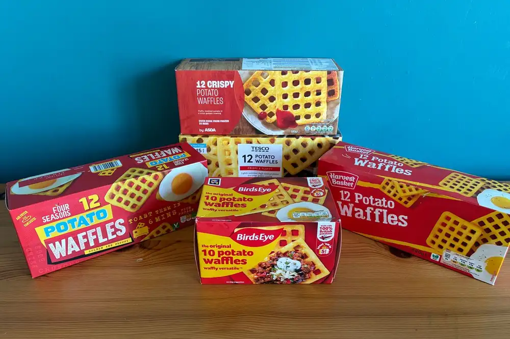 I compared Birds Eye potato waffles to four supermarket versions