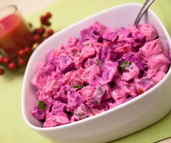 Rosolli (Finish Beet Herring Salad)