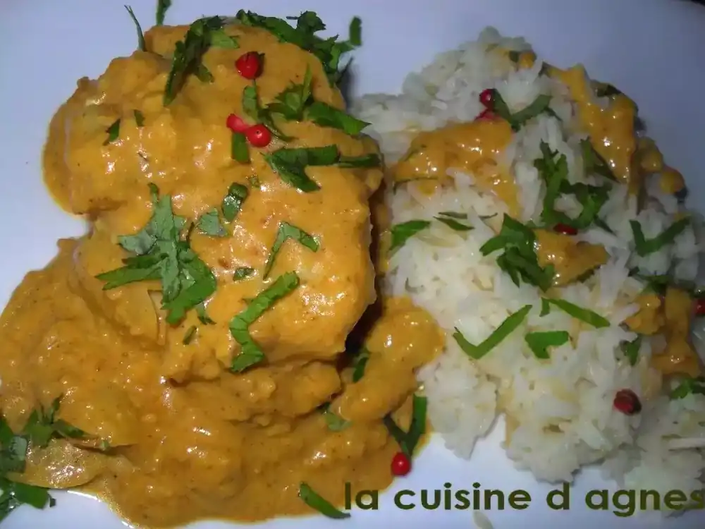 Recipe for spicy and tasty monkfish korma