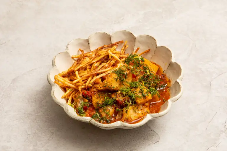 Basque Fish Stew with Potatoes and Peppers Recipe