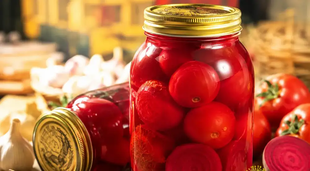 Tomates y remolachas para el invierno