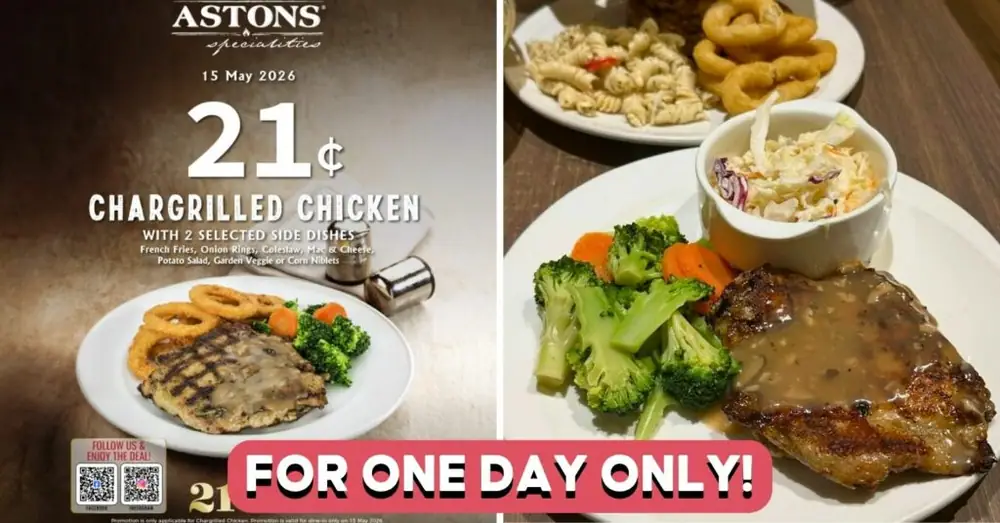Andes By Astons Has $0.21 Chargrilled Chicken Deal At All Outlets On 15 May