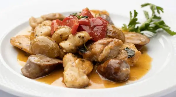 Italian Chicken with Sausage and White Wine Sauce