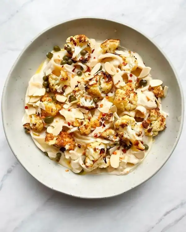 Christina Soteriou's recipe for pappardelle with cauliflower and butter bean sauce