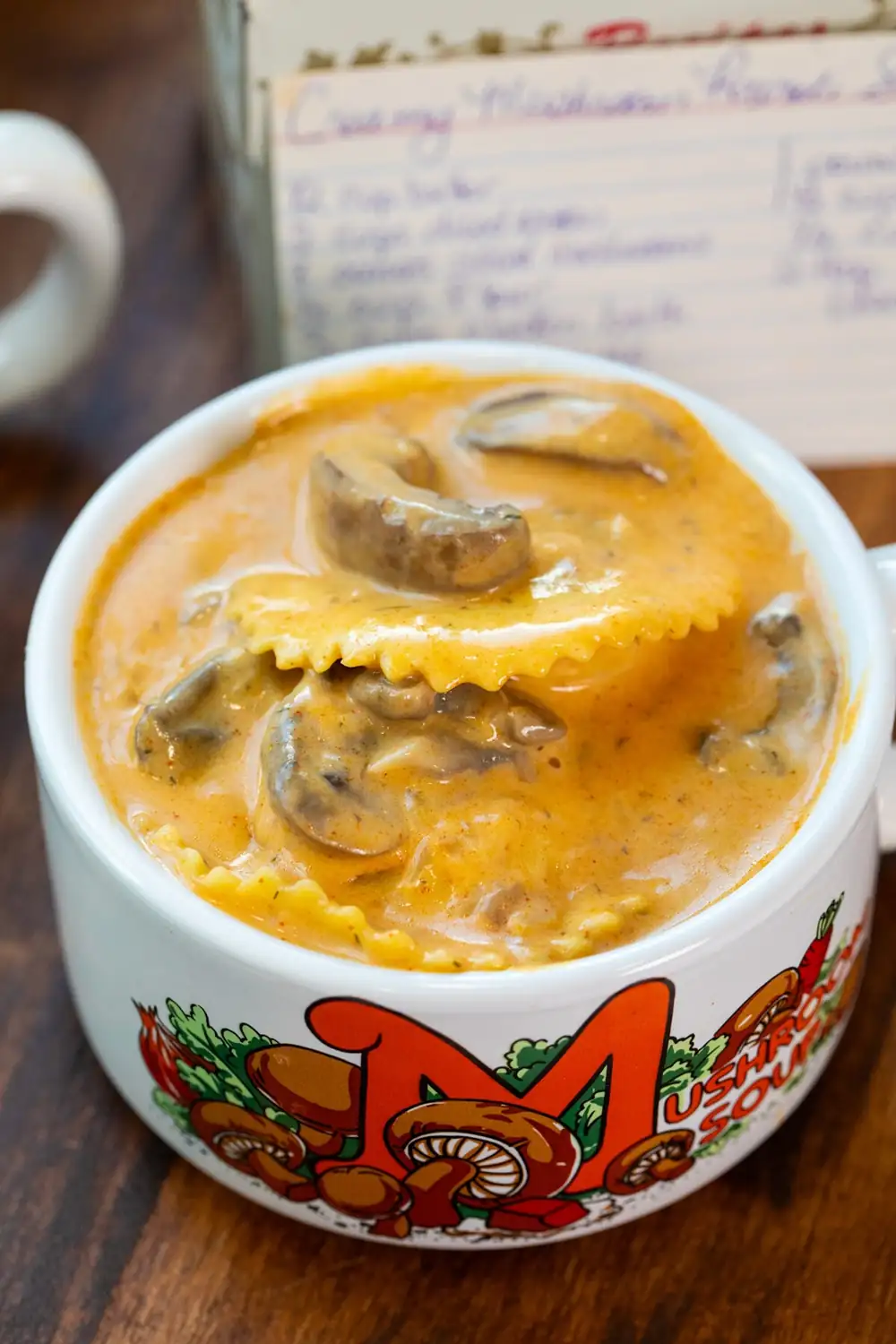 Creamy Mushroom Ravioli Soup