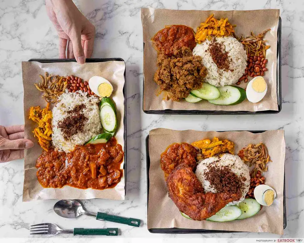Uptown Nasi Lemak Review: Ayam Goreng And Beef Rendang Nasi Lemak In Telok Ayer