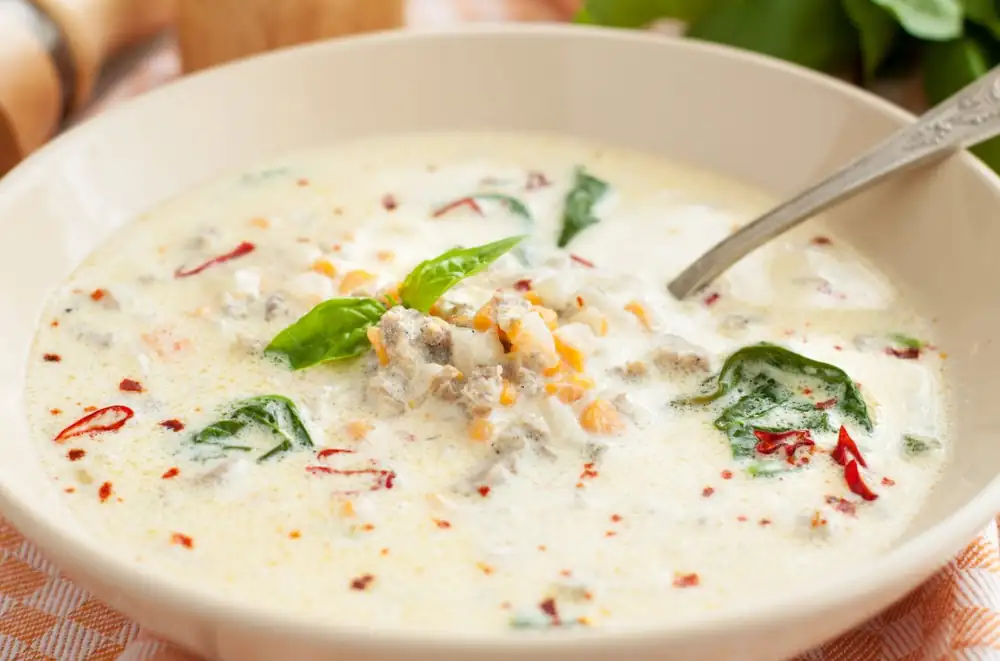 Creamy ground meat soup with an Asian twist. Something new for a family dinner