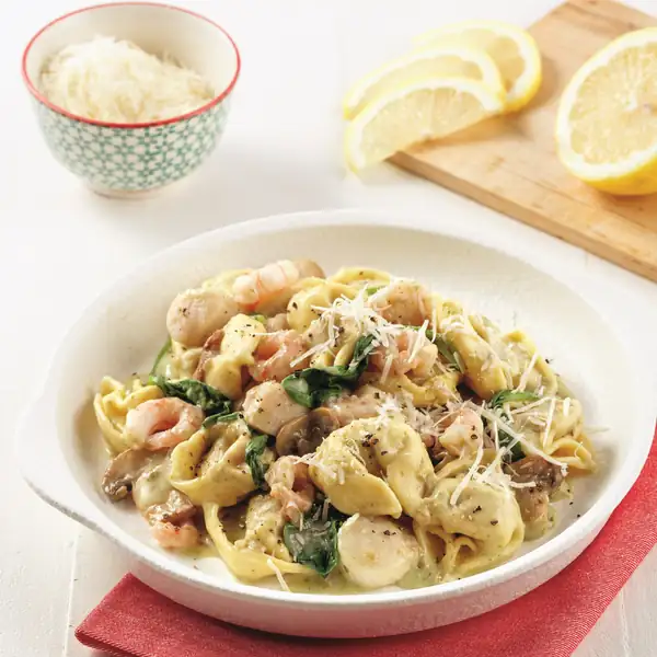 Tortellini de mariscos