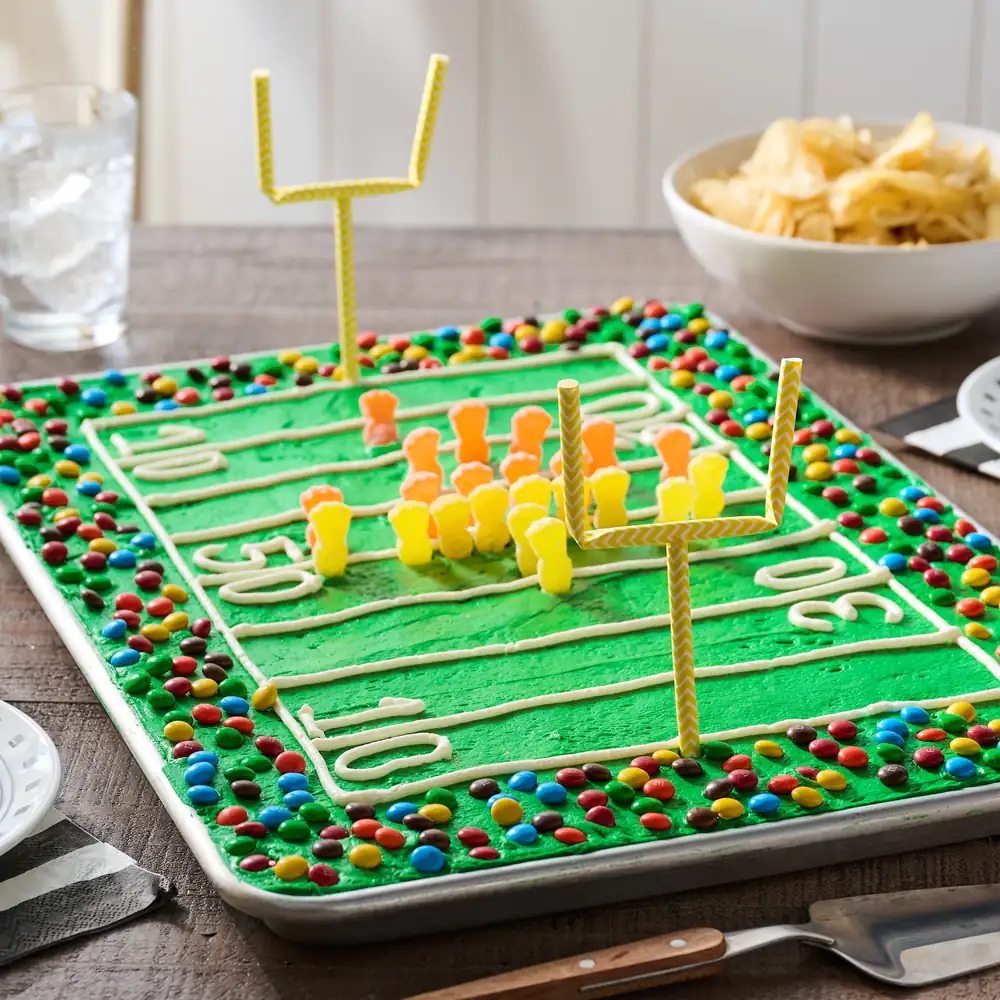 This Football Sheet Cake Will Have Every Fan Cheering