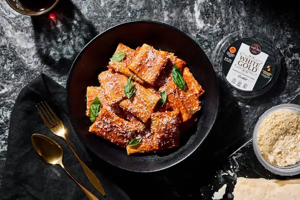 Paccheri Rigati with Nduja and Parmigiano Reggiano