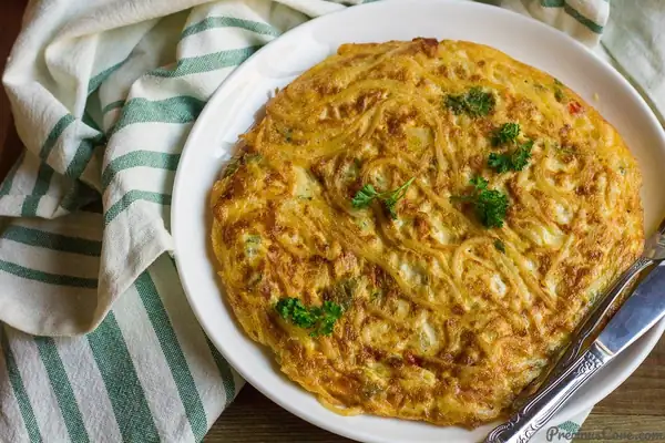 Spaghetti Omelette Recipe