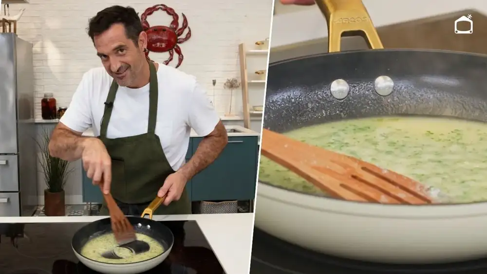 Joseba Arguiñano's tip for a green sauce without dark specks