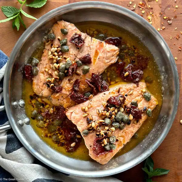Brown Butter Salmon With Capers And Sun-dried Tomatoes